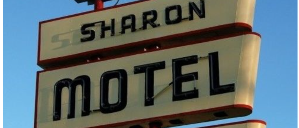 sharon motel sign